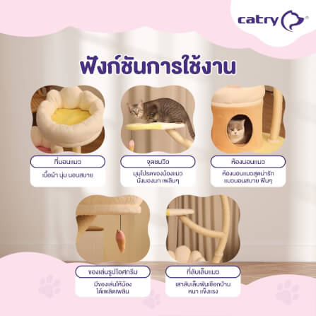 คอนโด Catry รุ่น Cat Tree Ice Cream ไซส์ M รูปทรงไอศครีม_2
